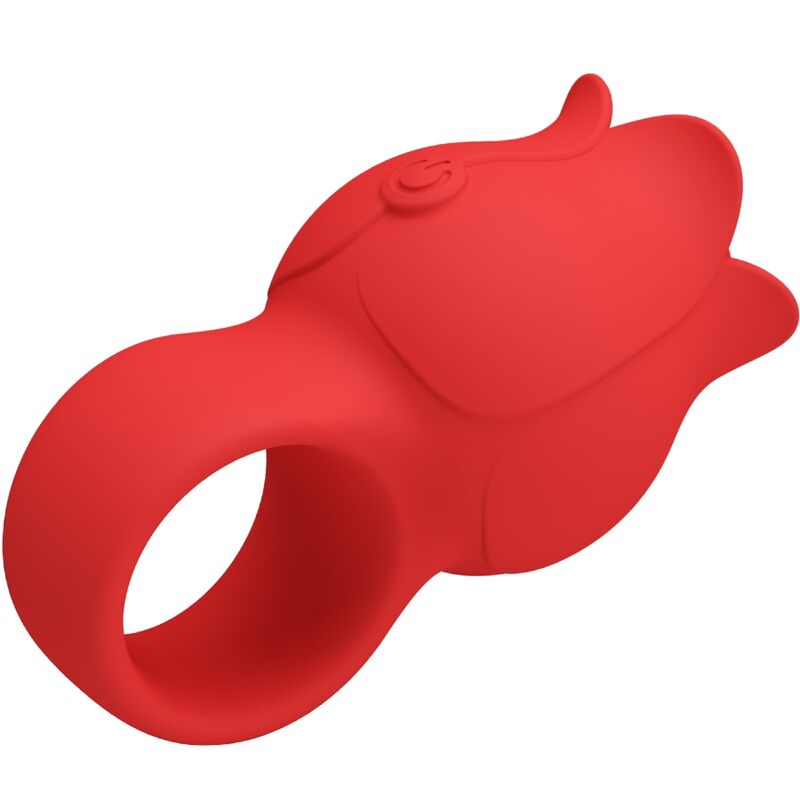Vibratore da dito Pretty Love Jae a forma di rosa rossa, 10 vibrazioni