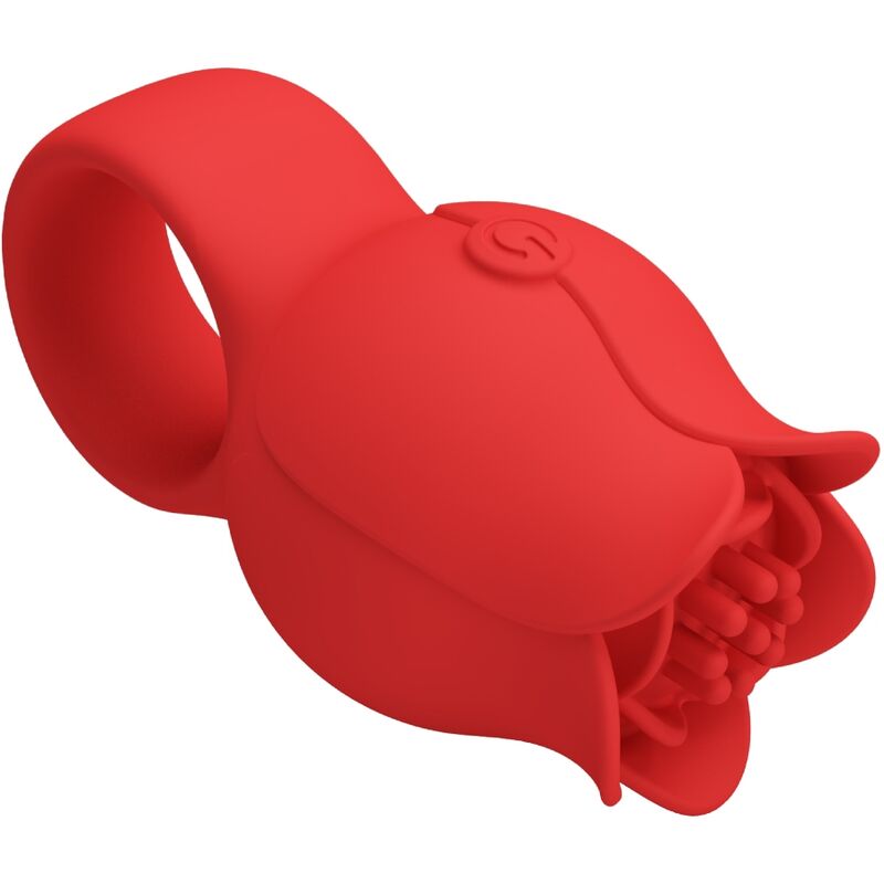Vibratore da dito Pretty Love Jae a forma di rosa rossa, 10 vibrazioni