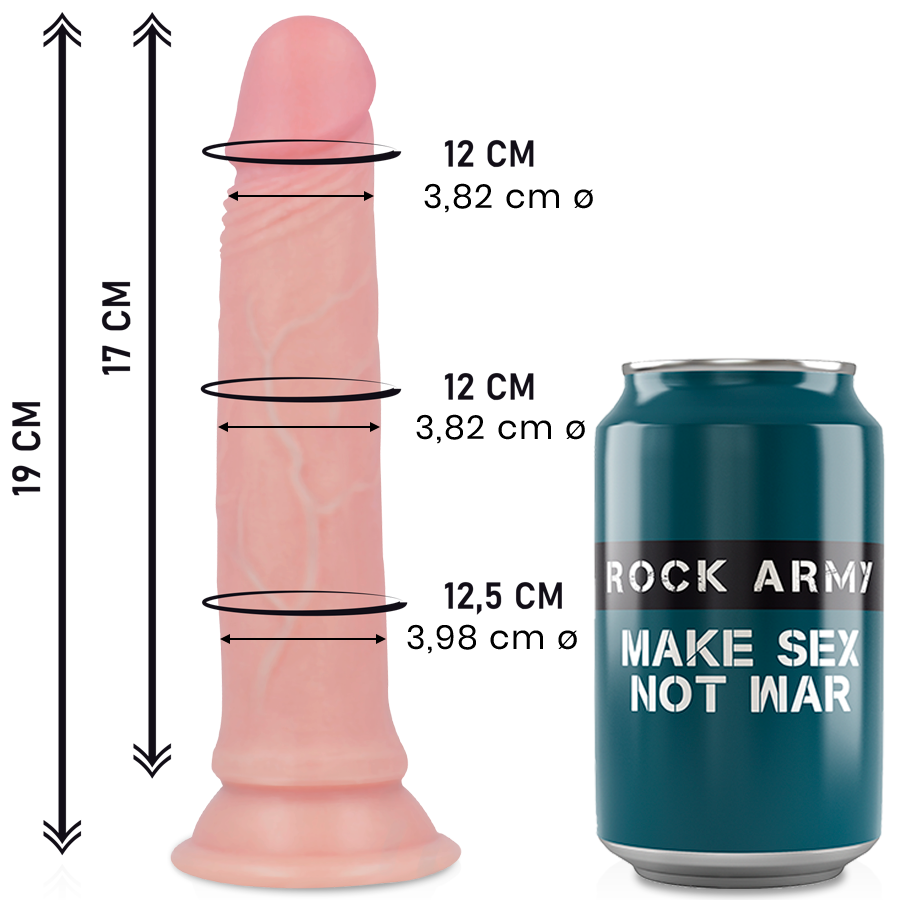 Rock Army Avenger – realistischer Dildo aus Premium-Flüssigsilikon, 19 cm, Ø 3,98 cm