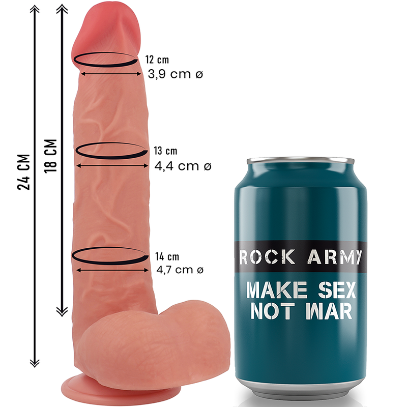 Rock Army — Raptor silicone liquide 24 cm -o- 4,4 cm