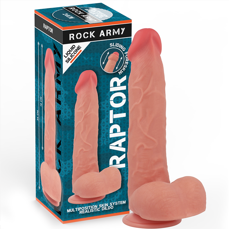 Rock Army — Raptor silicone liquide 24 cm -o- 4,4 cm