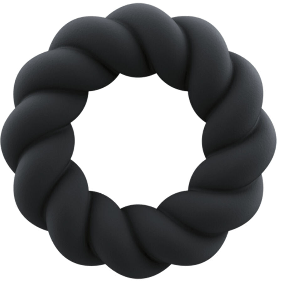 Rocks-Off Twist – Anello fallico in silicone con rilievo a spirale