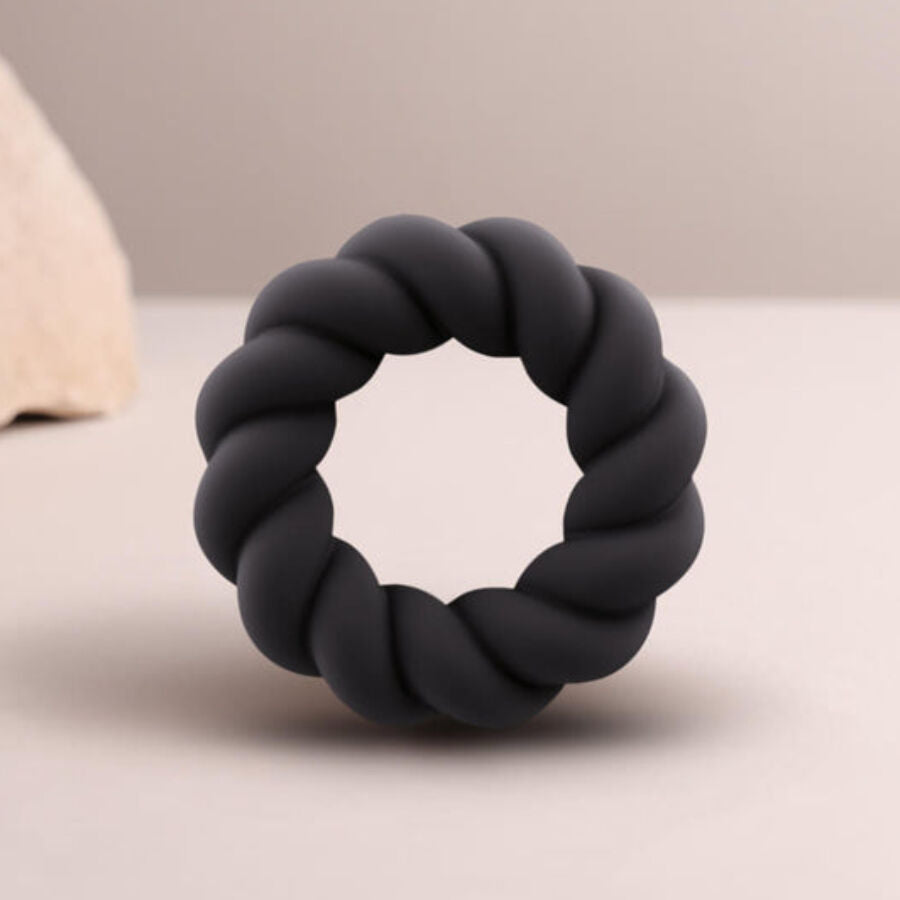 Rocks-Off Twist – Anello fallico in silicone con rilievo a spirale