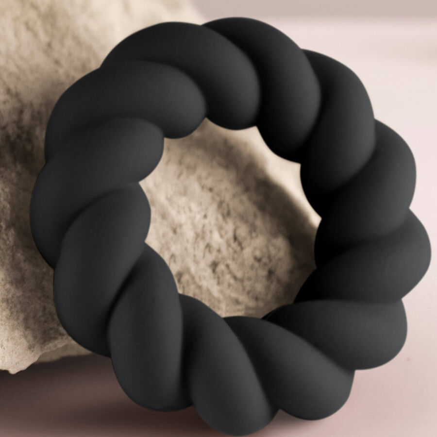 Rocks-Off Twist – Anello fallico in silicone con rilievo a spirale
