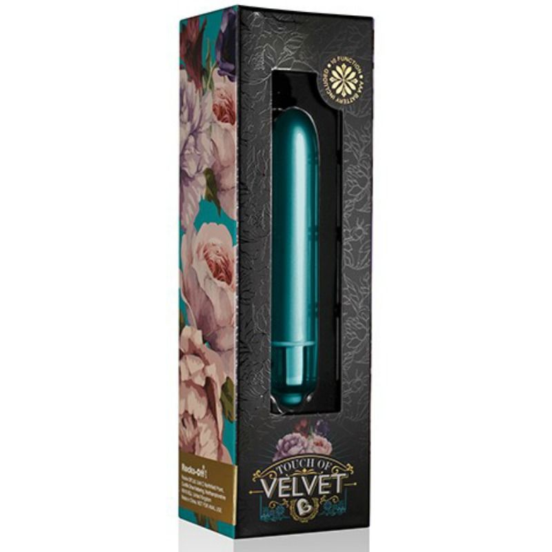 Rocks-Off Touch of Velvet – Mini vibratore dalla finitura vellutata – Verde pavone