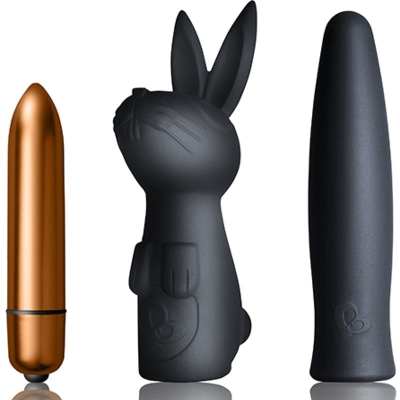 Rocks-Off Silhouette Dark Desire – Klitoris-Vibrator-Set mit zwei Hüllen