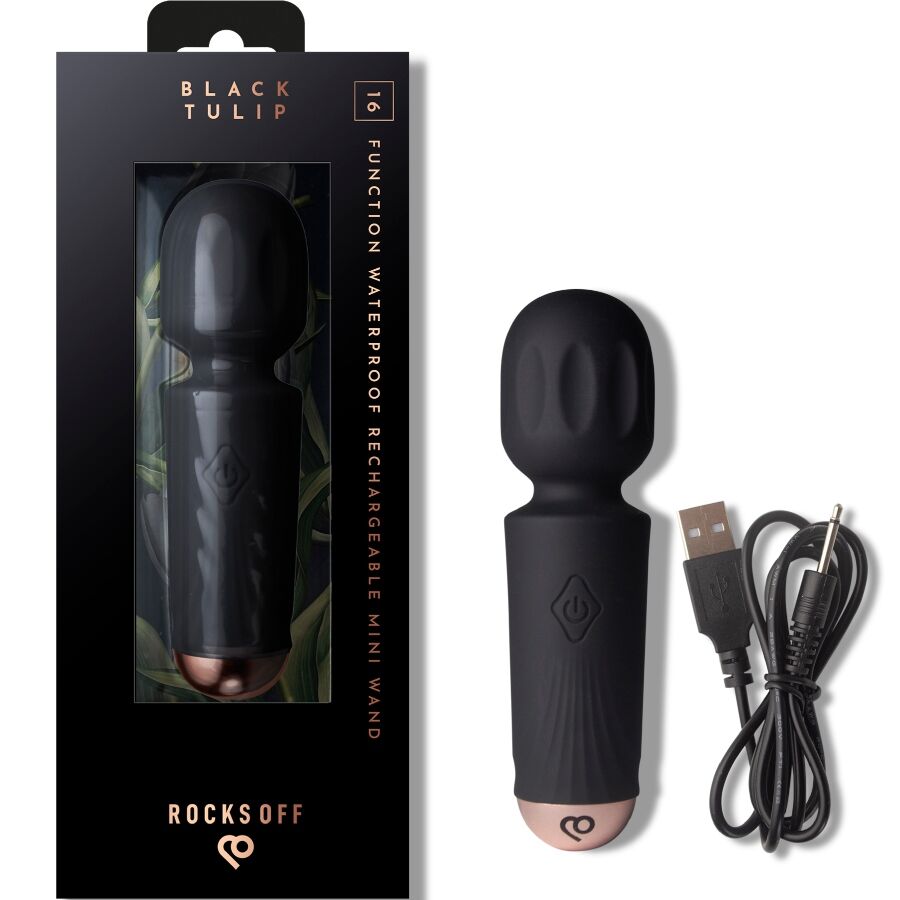 Rocks-Off Mini Wand — Masseur rechargeable — Noir