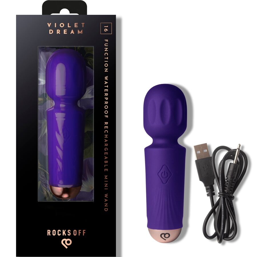 Rocks-Off Mini Wand — Masseur rechargeable — Violet