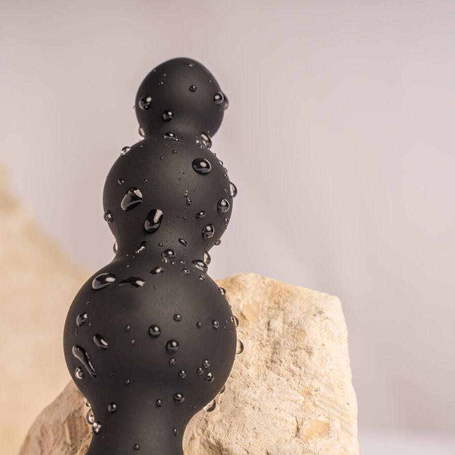Rocks-Off Petite Sensations Bubbles – Plug anale vibrante a tre sfere – Nero