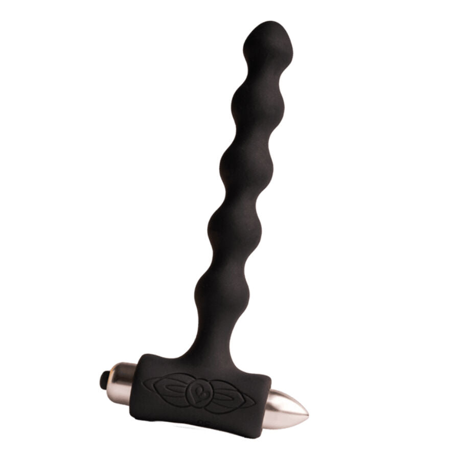 Rocks-Off Petite Sensations Pearls – Vibrierende Analkette mit Kapsel – Schwarz