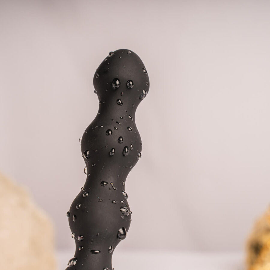 Rocks-Off Petite Sensations Pearls – Vibrierende Analkette mit Kapsel – Schwarz