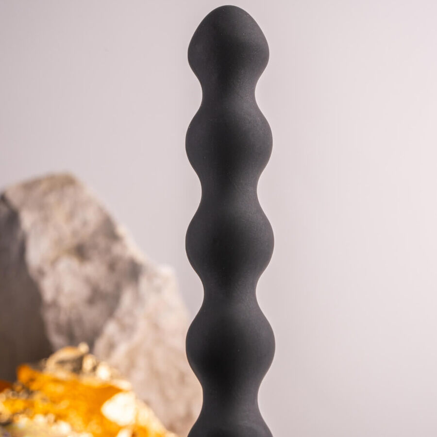 Rocks-Off Petite Sensations Pearls – Vibrierende Analkette mit Kapsel – Schwarz