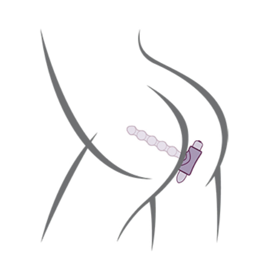 Rocks-Off Petite Sensations Pearls – Vibrierende Analkette mit Kapsel – Schwarz