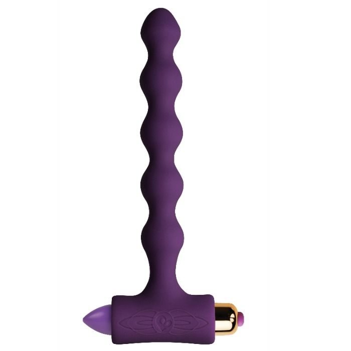 Rocks-Off Petite Sensations Pearls – Vibrierende Analkette mit Kapsel – Lila