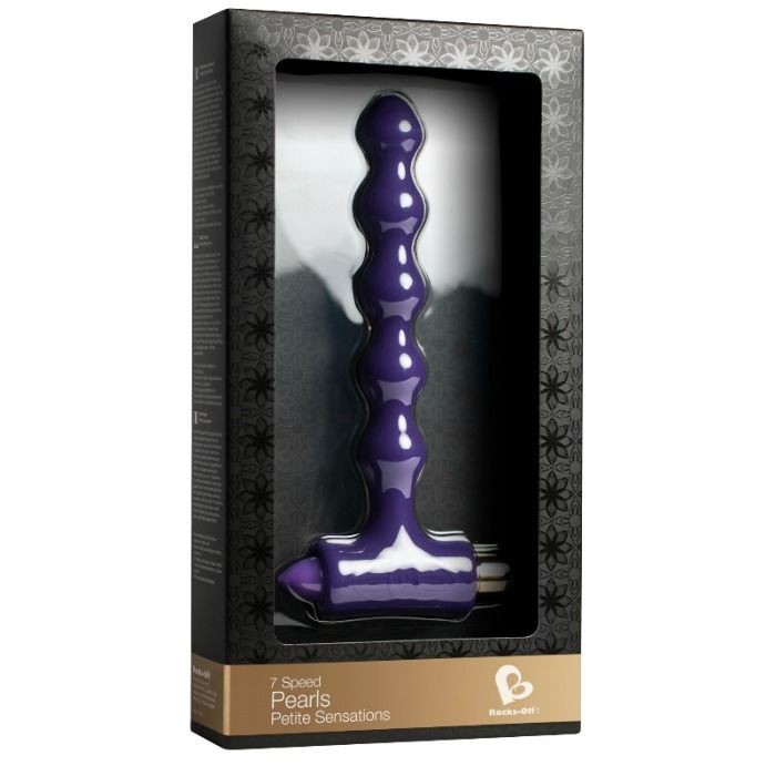Rocks-Off Petite Sensations Pearls – Vibrierende Analkette mit Kapsel – Lila