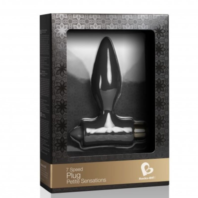 Rocks-Off Petite Sensations Plug – Vibrierender Analplug – Schwarz