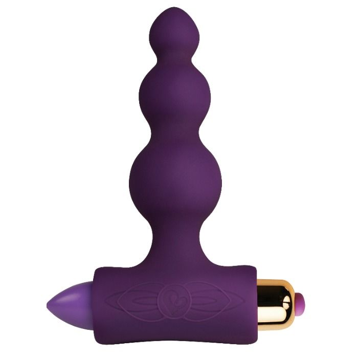 Rocks-Off Petite Sensations Bubbles – Plug anale vibrante a tre sfere – Viola