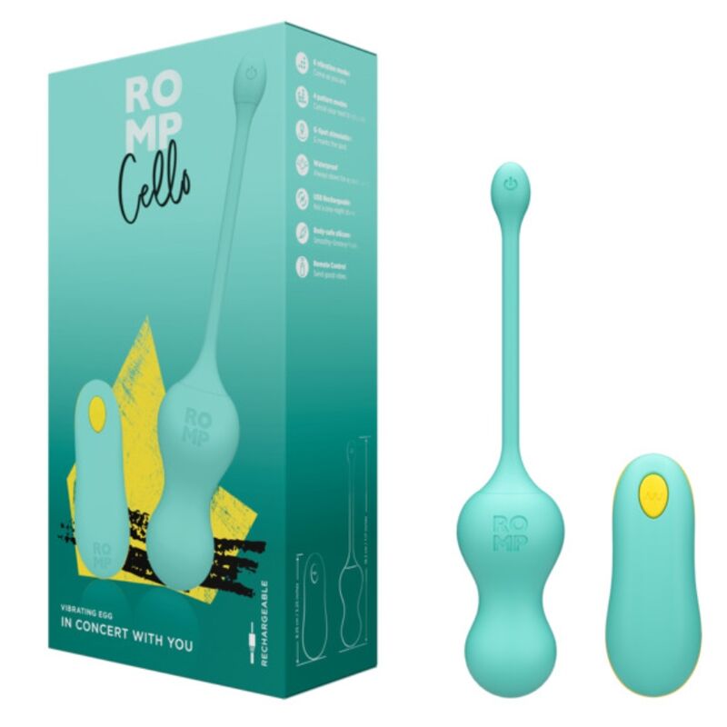 ROMP Cello – Huevo vibrador de silicona con mando a distancia