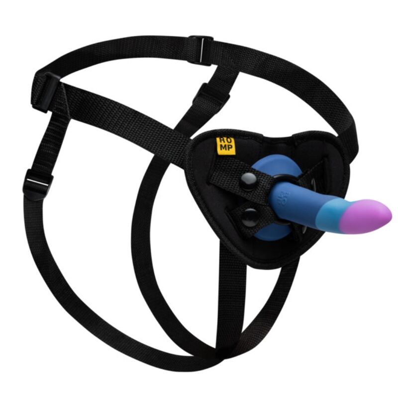 ROMP Piccolo Pegging Kit — Kit harnais réglable et gode silicone à ventouse