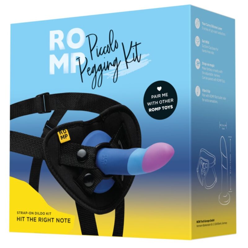 ROMP Piccolo Pegging Kit – Strap-on-Set mit Harness und Silikondildo