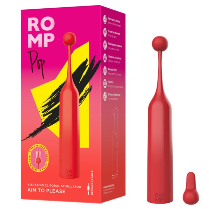 ROMP Pop – Vibratore clitorideo con due testine intercambiabili