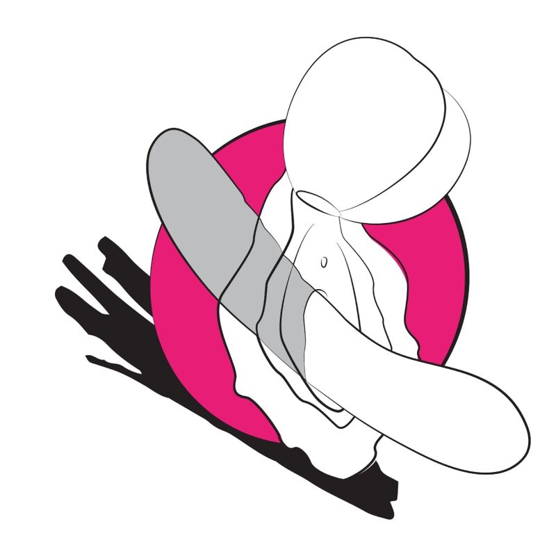 ROMP Pink Peach – Druckwellenvibrator in Pfirsichform mit Ständer