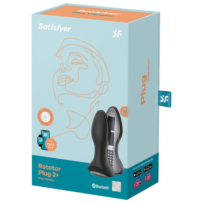 Satisfyer Rotator Plug 2+ – Analplug mit Rotation und Vibration – Schwarz