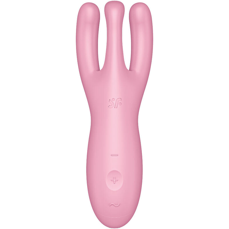 Satisfyer Threesome 4 – Auflegevibrator mit App und drei Armen – Rosa