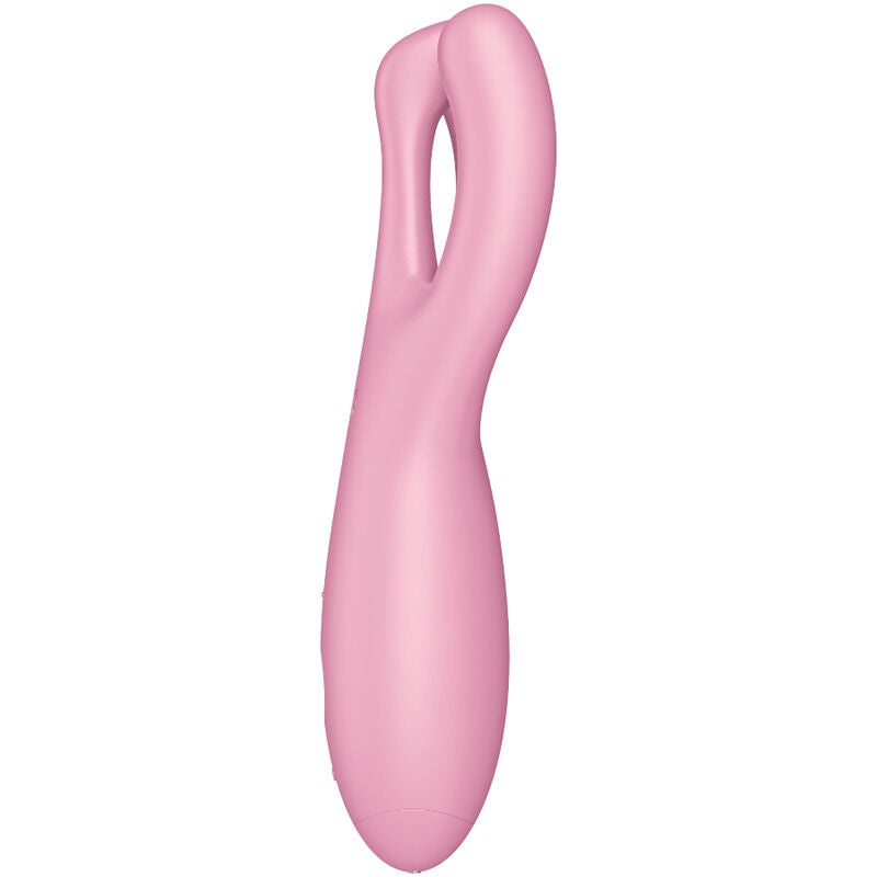 Satisfyer Threesome 4 – Auflegevibrator mit App und drei Armen – Rosa