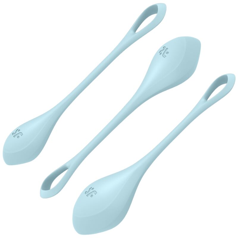 Satisfyer Yoni Power 2 – Liebeskugeln-Set mit drei Gewichten – Blau