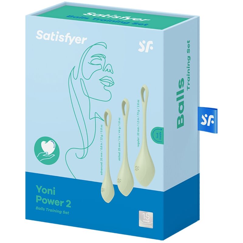 Satisfyer Yoni Power 2 – Liebeskugeln-Set mit drei Gewichten – Grün