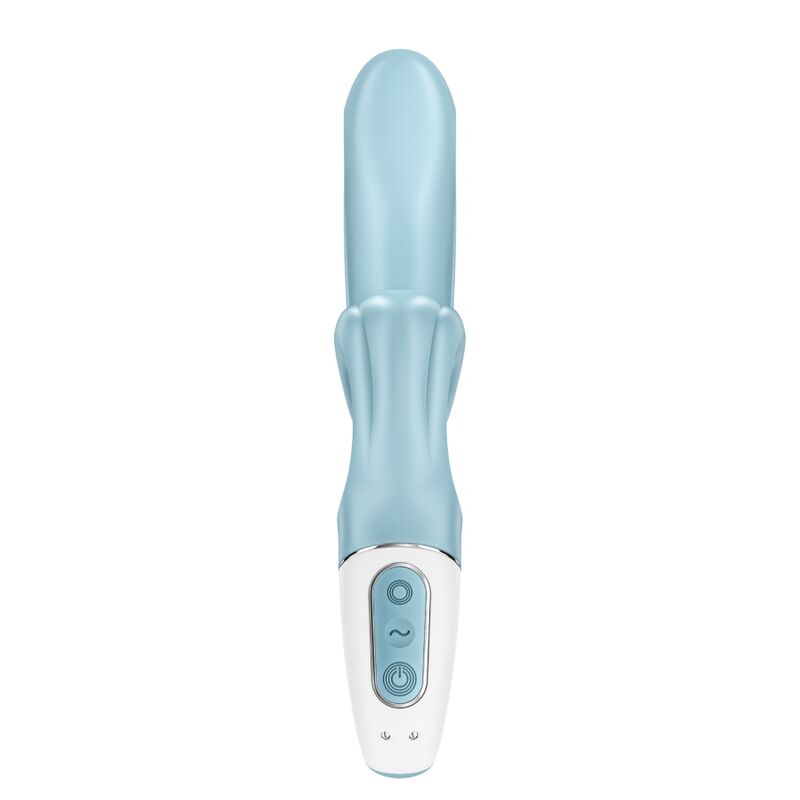 Satisfyer Love Me in Blau von vorn, Tasten am Griff