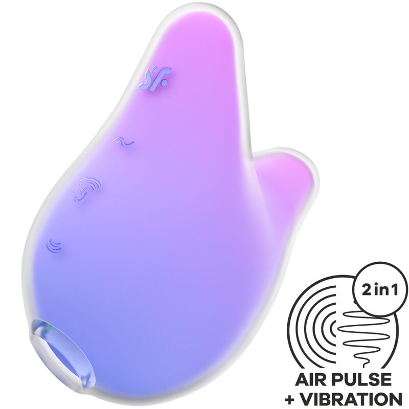 Satisfyer Mermaid Vibes – Succionador de clítoris en forma de aleta – Morado y rosa
