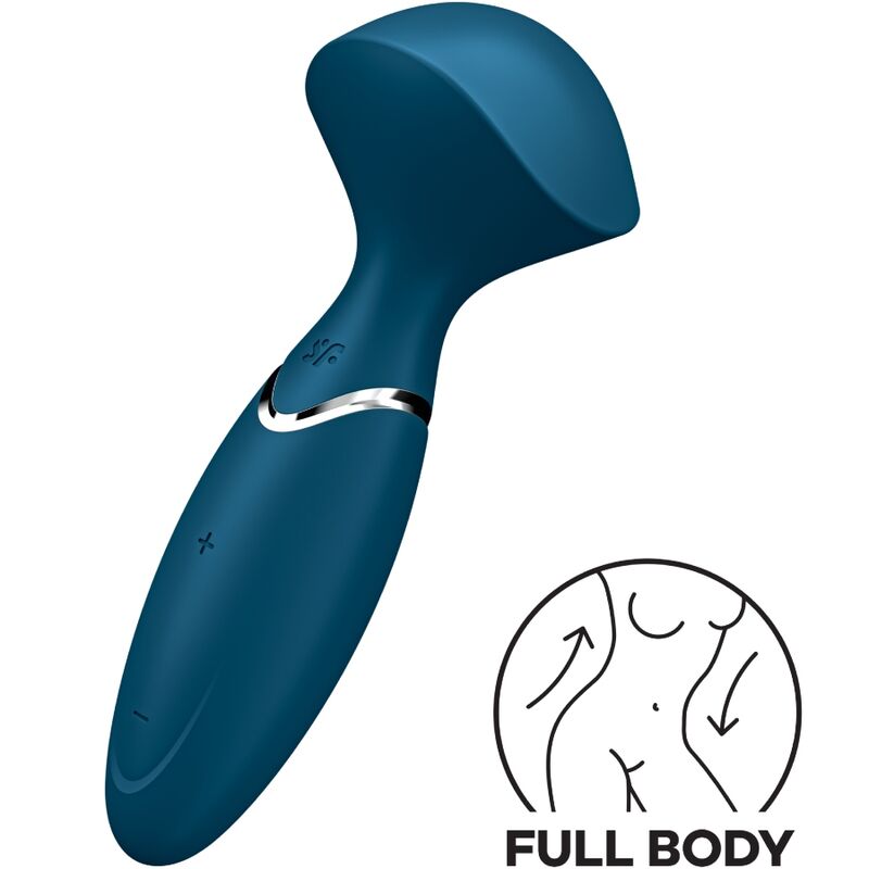 Satisfyer Mini Wand-er – Kompakter Massagestab mit breitem Kopf – Blau