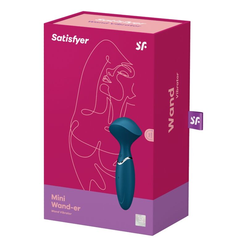 Satisfyer Mini Wand-er – Kompakter Massagestab mit breitem Kopf – Blau