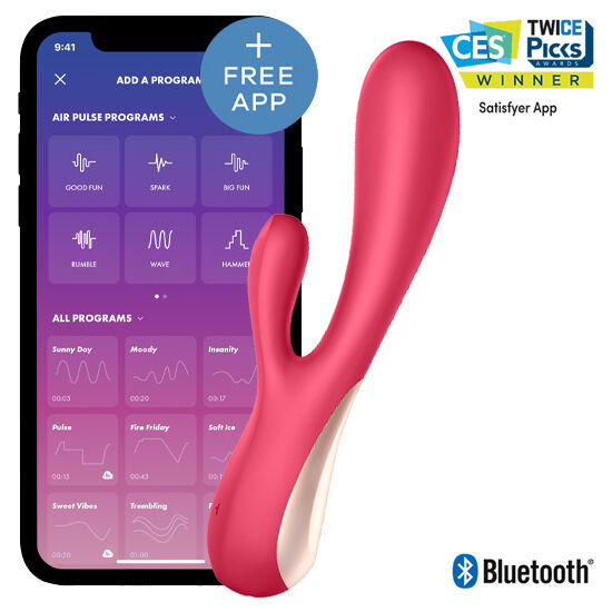 Satisfyer Mono Flex — Vibromasseur rabbit connecté — Rouge