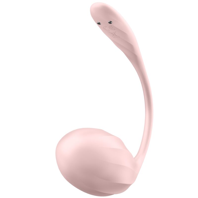 Satisfyer Ribbed Petal — Œuf vibrant connecté — Rose