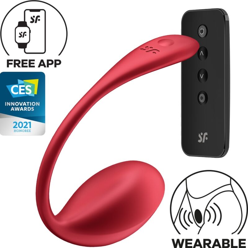 Satisfyer Shiny Petal – Huevo vibrador con mando y app, liso