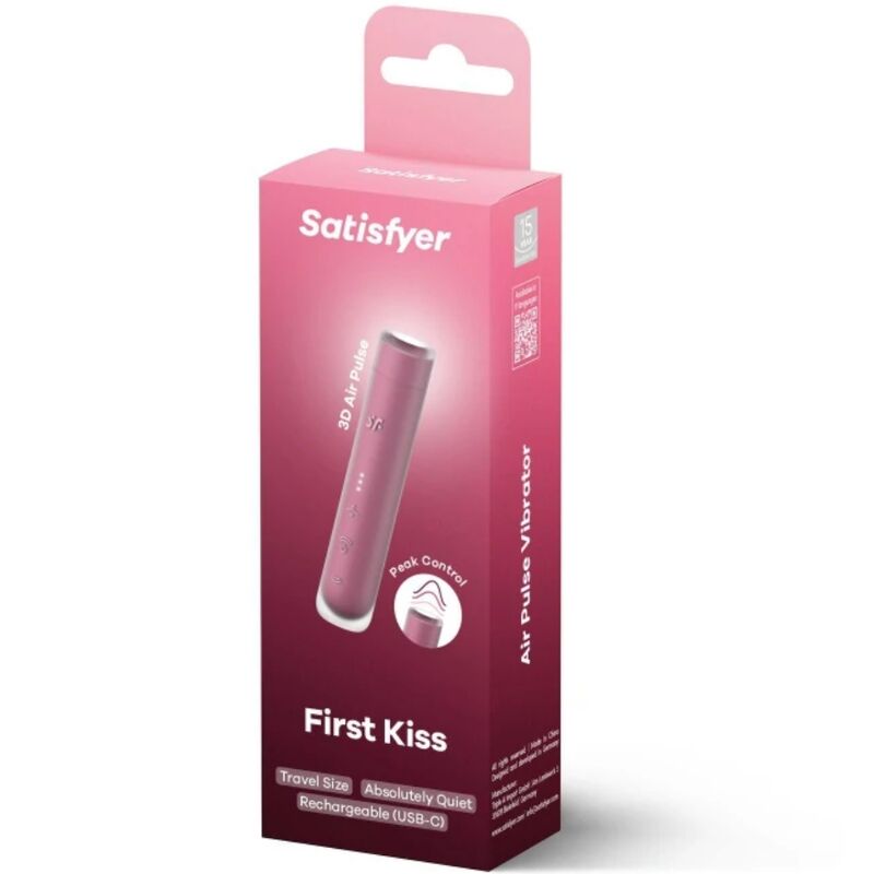 Satisfyer First Kiss – Succionador de clítoris magnético, burdeos