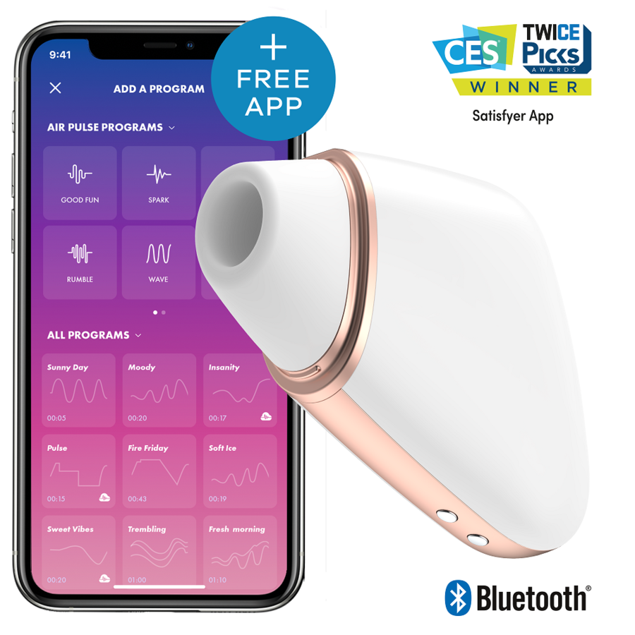 Satisfyer Love Triangle – Druckwellenvibrator mit Vibration und App – Weiß