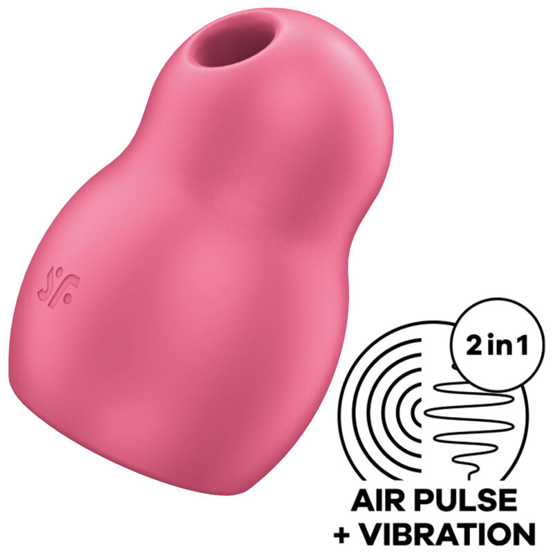 Satisfyer Pro To Go 1 – Druckwellenvibrator mit Vibration im Reiseformat – Rot