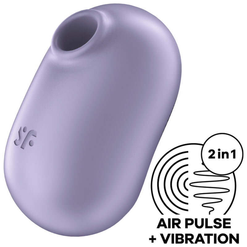 Satisfyer Pro To Go 2 – Druckwellenvibrator mit Vibration im Reiseformat – Lila