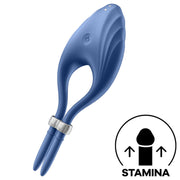 Satisfyer Duelist – Anello fallico vibrante con punta affusolata – Blu