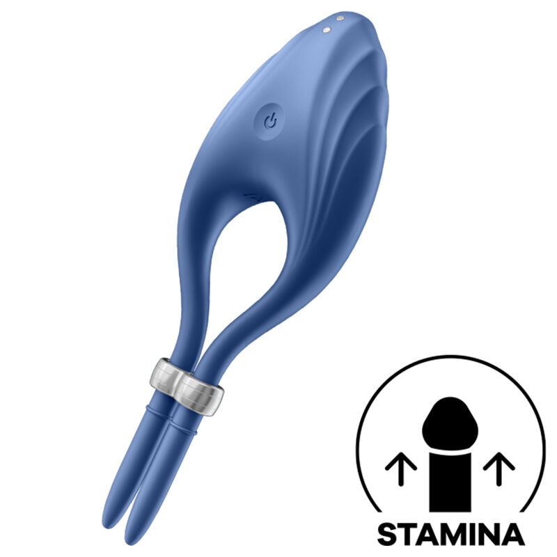 Satisfyer Duelist — Anneau vibrant — Bleu