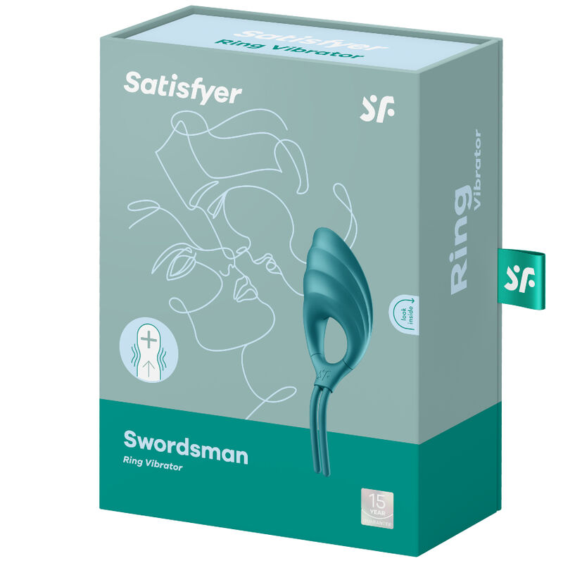 Satisfyer Swordsman – Anello fallico vibrante con laccio regolabile – Verde