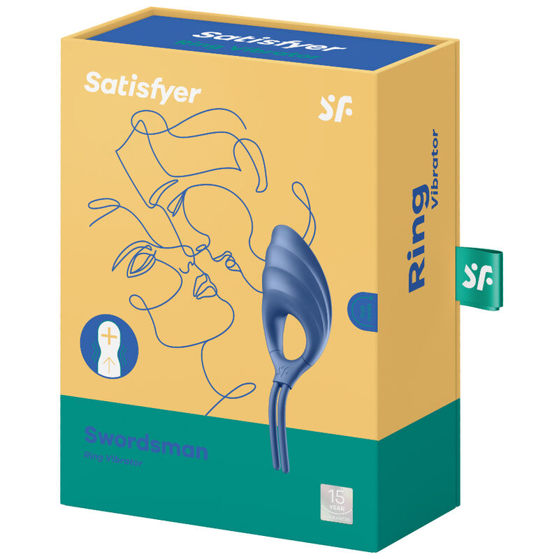 Satisfyer Swordsman – Anello fallico vibrante con laccio regolabile – Blu