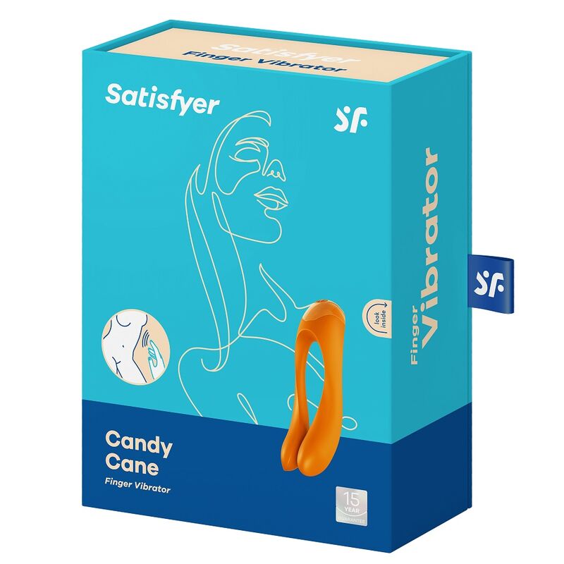 Satisfyer Candy Cane – Klitoris-Vibrator mit zwei schlanken Armen – Orange