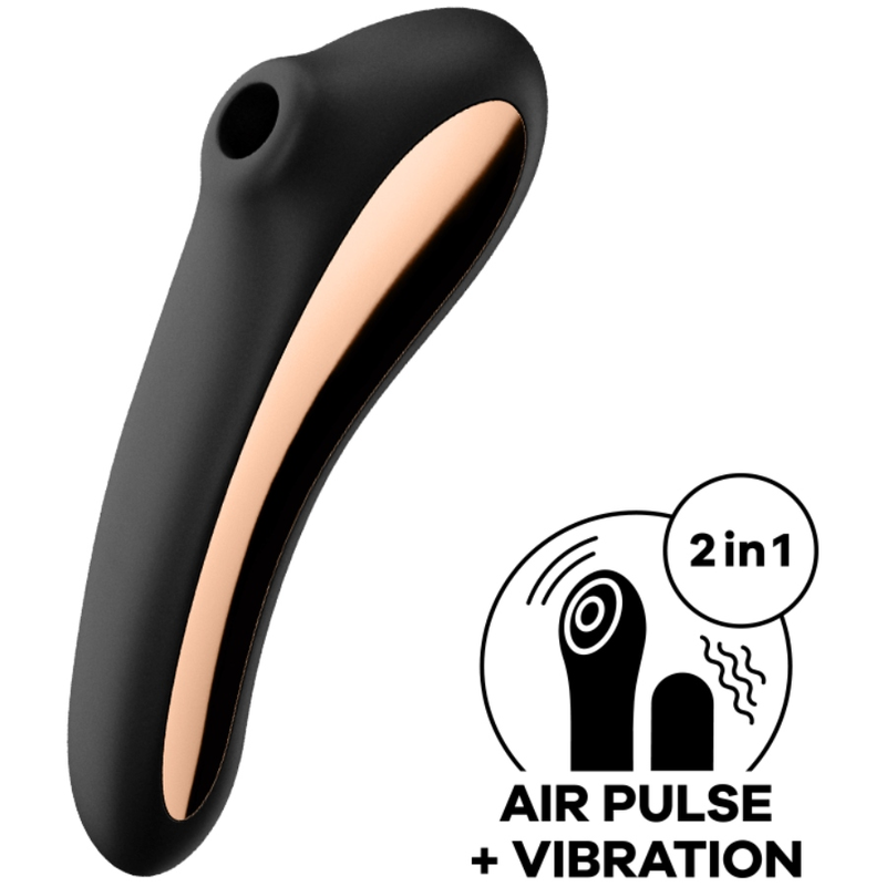 Satisfyer Dual Kiss – Succhia clitoride con asta vibrante