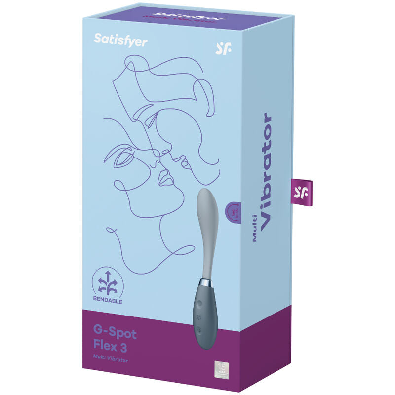 Satisfyer G-Spot Flex 3 – G-Punkt-Vibrator mit rundem Schaft – Grau