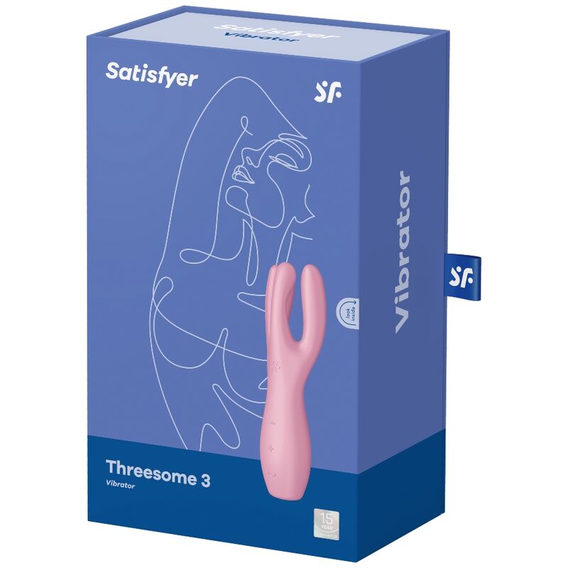 Satisfyer Threesome 3 – Vibrador de clítoris de tres brazos abiertos – Rosa